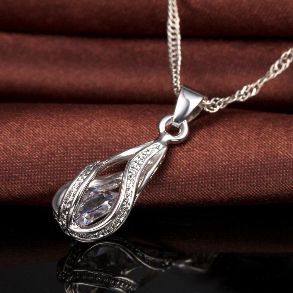💎 NEW 💎 925 Sterling Silver Earrings Necklace And Ring Set Bundle Drop - Picture 11 of 14